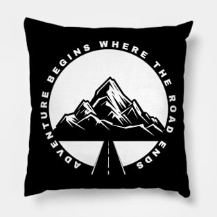 Adventure begins where the road ends Caravanning and RV Pillow