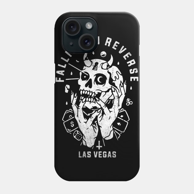 skull lasvegas vintage falling in reverse tour  black shirt gift fans logo text Phone Case by LolitaGad