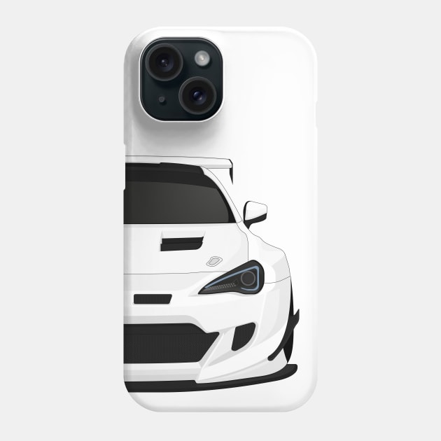 GT86 widebody White Phone Case by VENZ0LIC