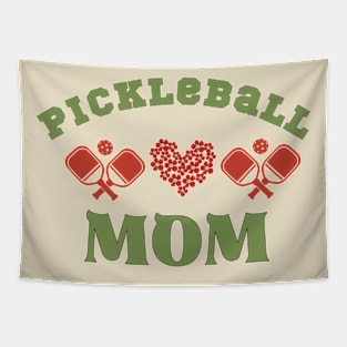 PICKLEBALL MAMA, HEART BALL AND PADDLE , cute for moms Tapestry