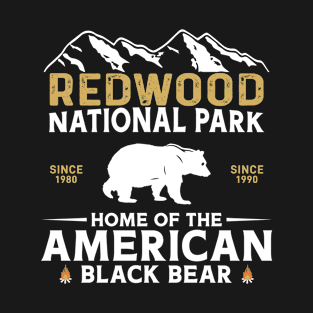 Redwood National Park in California is home to the American Black Bear Vintage T-Shirt