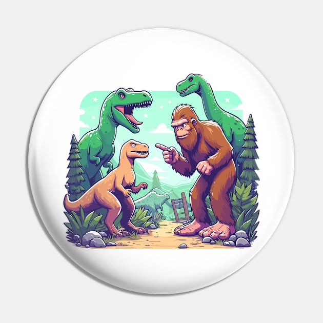 Bigfoot's Dinosaur Adventure: A Prehistoric Playdate Pin by WEARWORLD