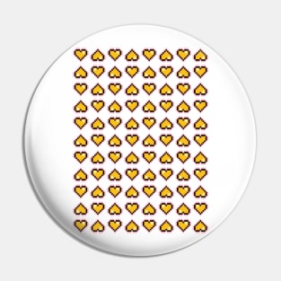 8-bit heart (orange) Pin