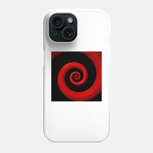 Red/Black Spiral Phone Case