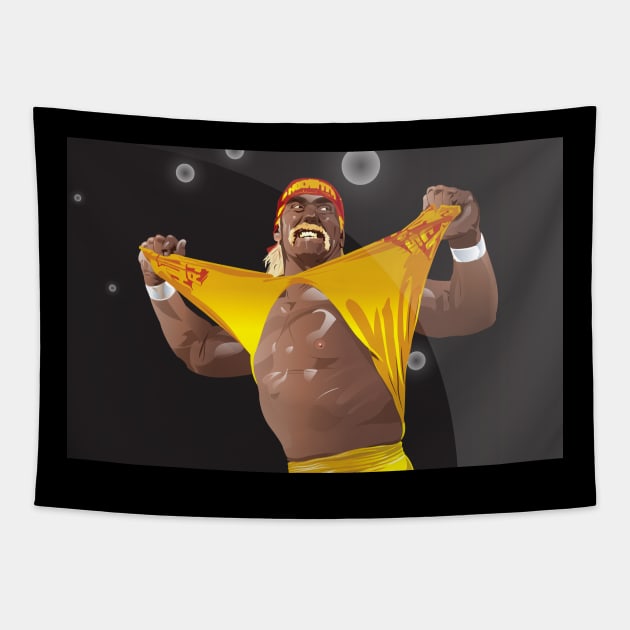 hulk hogan Tapestry by Bishop Graphics