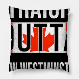 Straight Outta New Westminster - Gift for Canadian From New Westminster British Columbia Pillow