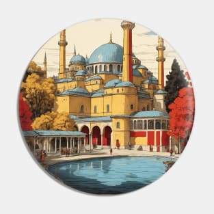 Topkapi Palace Turkey Vintage Retro Travel Tourism Pin