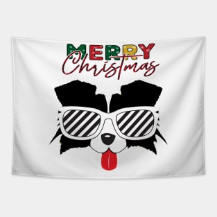 christmas cute cool dog Tapestry