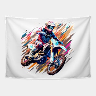 Moto Racing Fast Speed Competition Abstract Tapestry