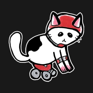 Black and white roller cat T-Shirt