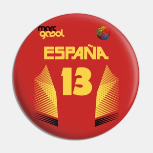 Marc Gasol Retro Spain Euro National Basketball Fan Art Pin