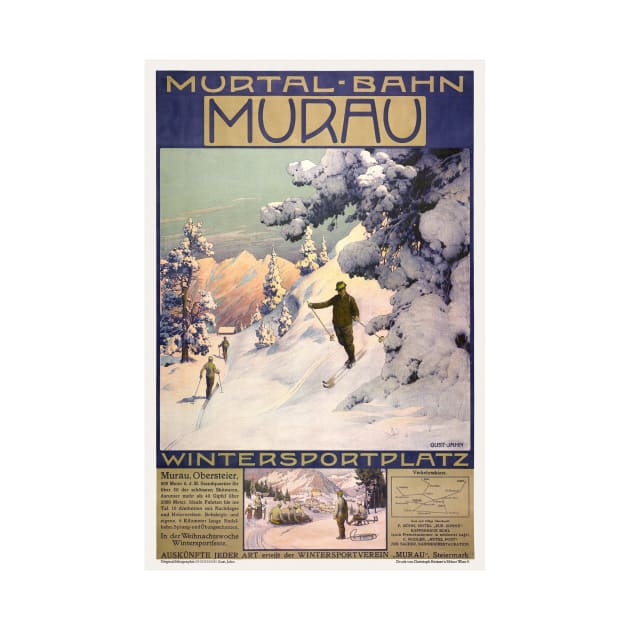 Murtalbahn Murau Austria Vintage Poster 1907 by vintagetreasure