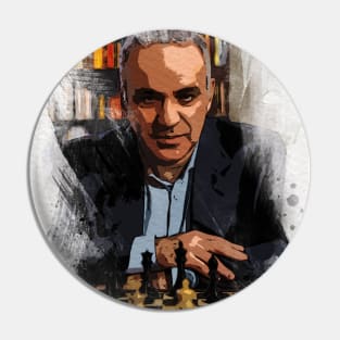 Garry Kasparov ✪ The Legend ✪  Abstract Watercolor Portrait of a chess master Pin