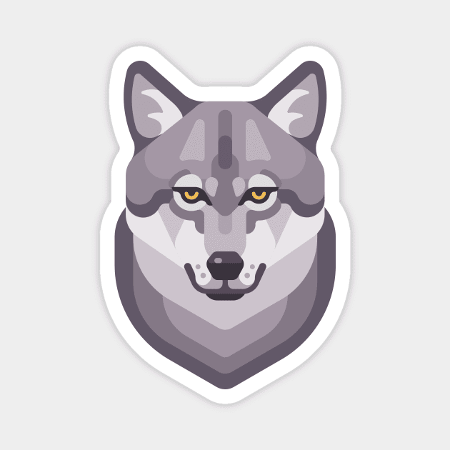 Wolf Head Magnet by IvanDubovik