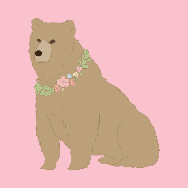 Floral Bear by littlemoondance