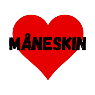 Maneskin in red heart. T-Shirt