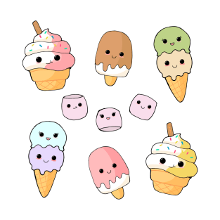 Kawaii Ice Cream Cones T-Shirt