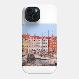 Nyhavn Copenhagen acrylic Art Phone Case