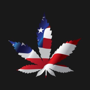 America Marijuana Leaf T-Shirt