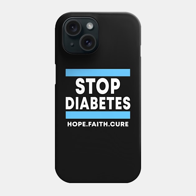 Stop Diabetes Phone Case by Color Fluffy