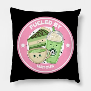 Fueled by Matcha Tea Pillow