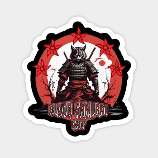 Blood Samurai Cat Magnet