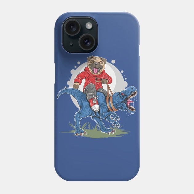 Riding A T-Rex Dinosaur Phone Case by WorldDinosaurs