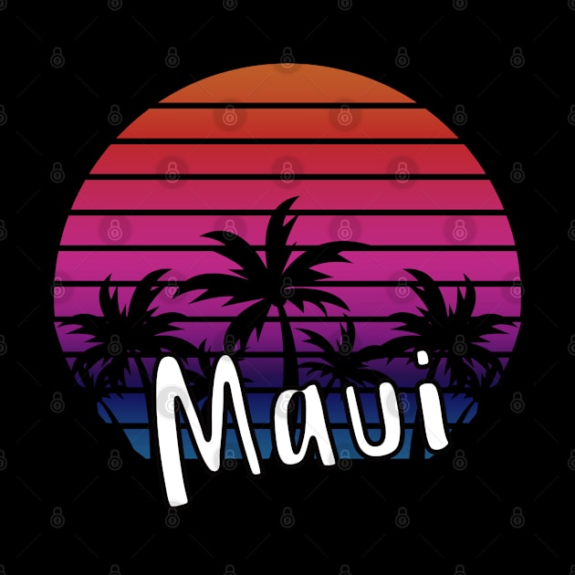 Maui Retro Vintage Sunset Design by eliteshirtsandmore