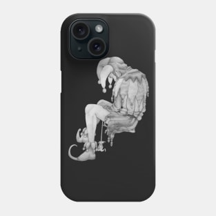 Sad Jester - Greyscale Phone Case