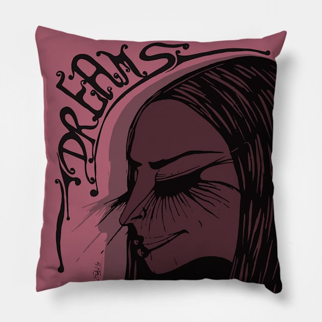 Dreams Royal Grape 2 - Pillow by EshiPaints