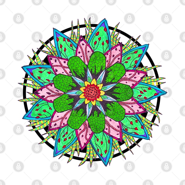 Joyful floral Mandala Edition 4 by Blissful Drizzle