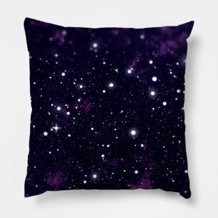 Purple and Black Galaxy Stars Pillow