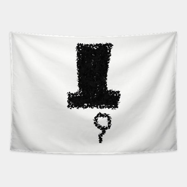 Painted Top hat with Monocle Tapestry by Usagicollection
