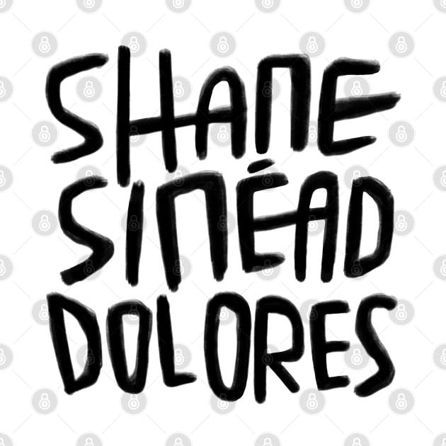 Irish Legends, Shane, Sinead, Dolores by badlydrawnbabe