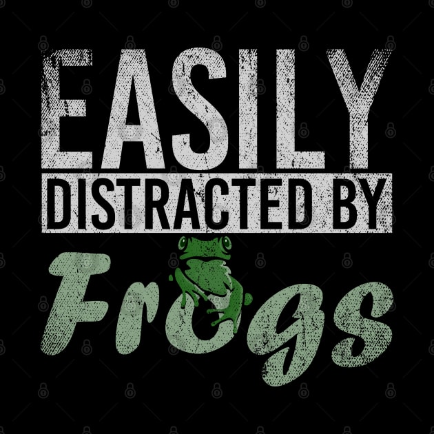 Toad Retro Easily Distracted By Frogs by ShirtsShirtsndmoreShirts