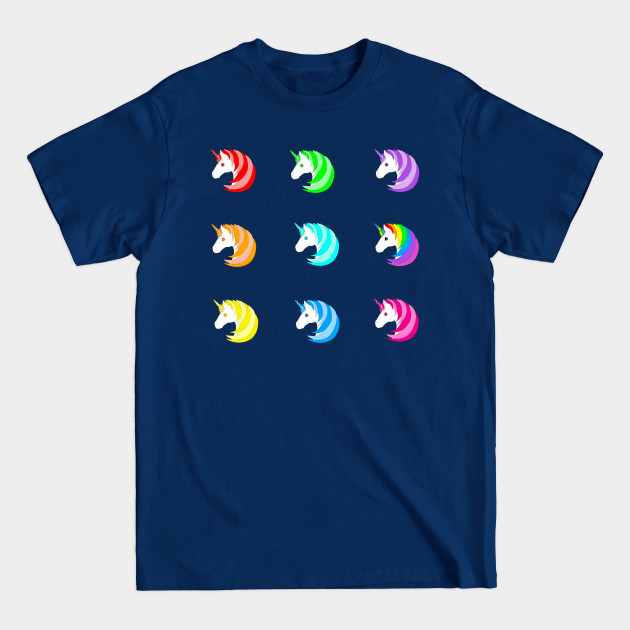 Discover Rainbow unicorn pattern - Rainbow - T-Shirt