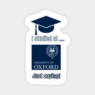 Oxford University T-Shirt, college apparel, unisex t-shirts, university t-shirts, alumni clothing, University of Oxford, gift ideas, college Magnet