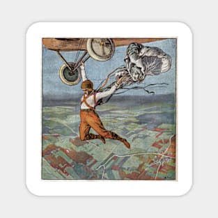 Parachute jump, illustration (C048/3411) Magnet