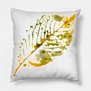 Watercolor autumn leaf Pillow