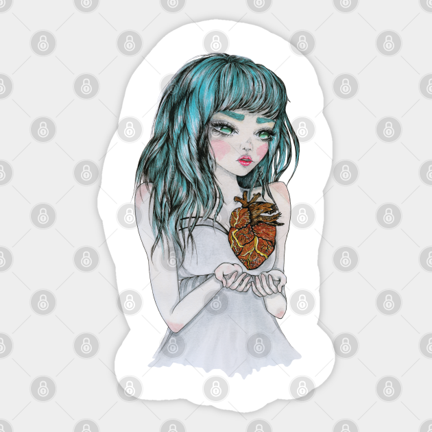 Girl With Wooden Heart Girl Love Heart Sticker Teepublic The song was a hit single for presley in the uk singles chart, reaching no. teepublic