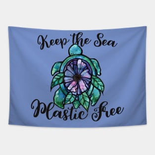 Keep the sea plastic free Tapestry