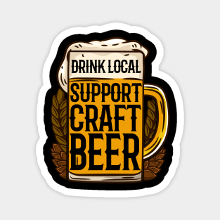 Support Craft Beer Glas Magnet