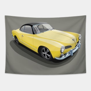 karmann ghia in yellow Tapestry