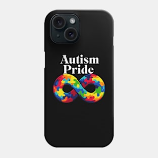 Autism Pride Infinity Puzzle Graphic for Awareness Phone Case