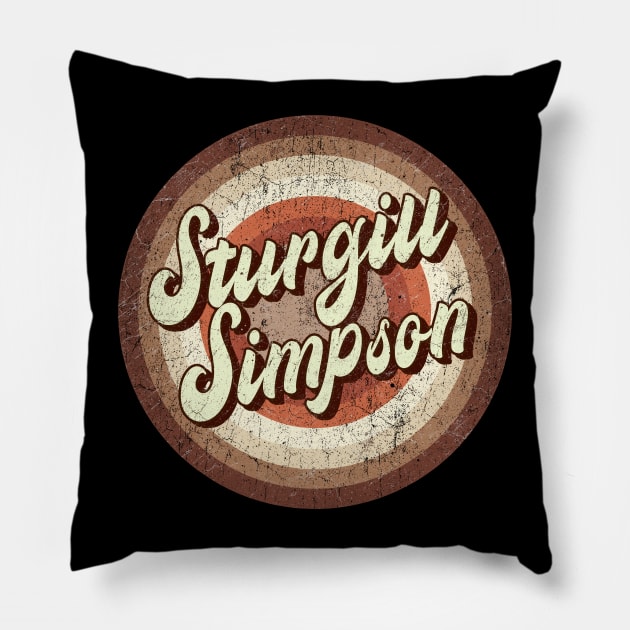 Vintage brown exclusive - Sturgill Simpson Pillow by roeonybgm