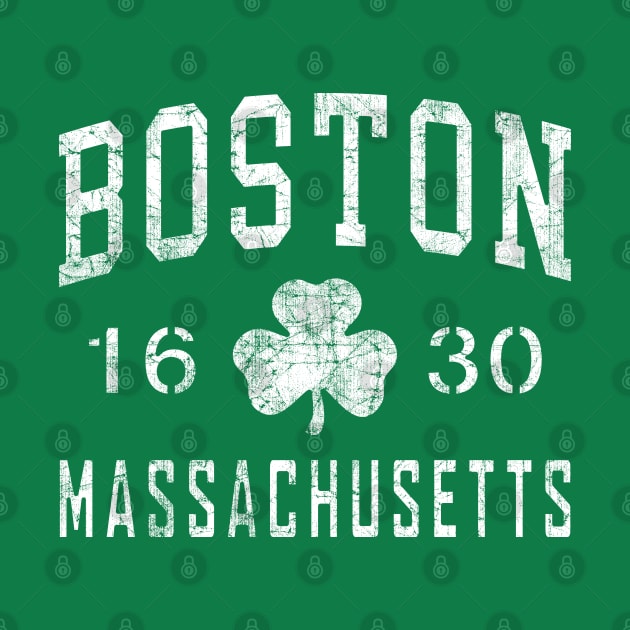 BOSTON MASSACHUSETTS 1630 IRISH SHAMROCK ST PATRICKS DAY by TeeCreations