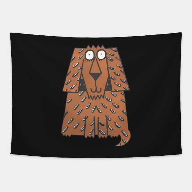 Spaniel, a retro style dog. Tapestry by krisevansart