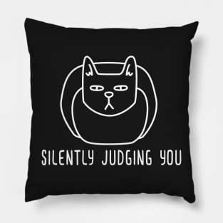 Cat Loaf, Silently Judging you, Cute and funny T-shirt Pillow