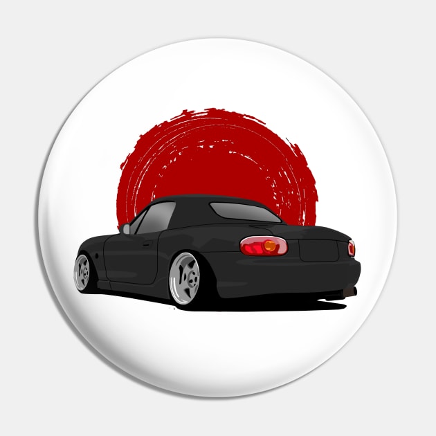 Black Mazda Miata Pin by Rebellion Store