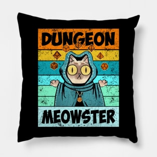 Dungeon Meowster Dragons and Cats Gifts for Men Women Kids Pillow